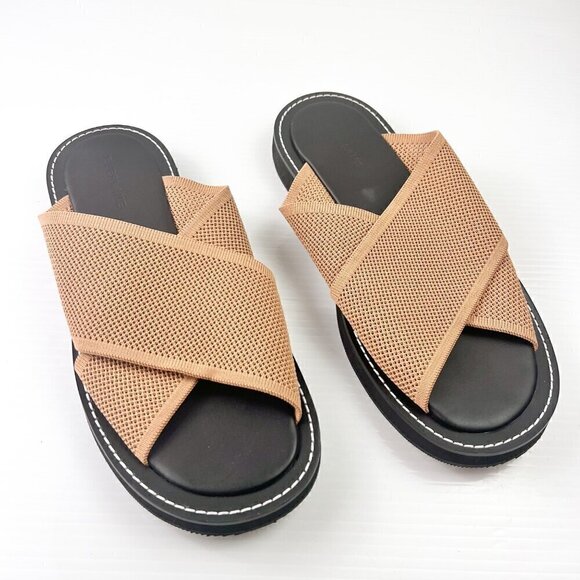 Everlane The ReKnit City Flatform Sandal Size 11 Tan Black - Picture 2 of 11